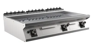 Gassflatgrill Chrome, 3 stekesoner