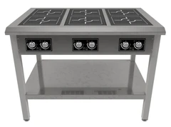 Koketopp induksjon, PIN 6 firkantede soner