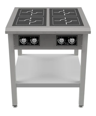 Koketopp induksjon, PIN 4 firkantede soner 