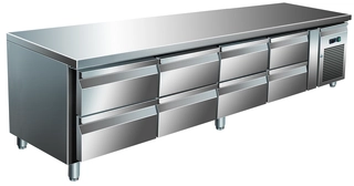 Grillkjølebenk, 8 skuffer 223x70x65 cm