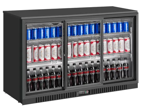 Barkjøleskap 330 Liter Med glass skyvedører