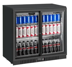 Barkj&#248;leskap 208 Liter Med glass skyved&#248;rer