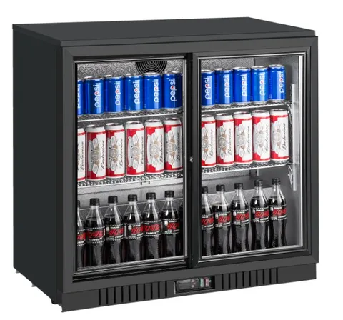 Barkjøleskap 208 Liter Med glass skyvedører