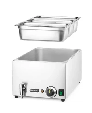 Vannbad, med avtapping 3x 1/3 GN, inkl lokk 