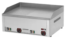 Flatgrill 1/2 rillet+1/2 glatt Støpejern, 2 stekesoner