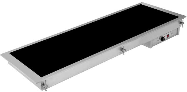 Varmeplate med keramisk glasstopp. 4x1/1 GN.For innbygging. 