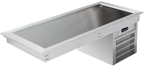 Kjøleplate for nedfelling. Med keramisk glassflate