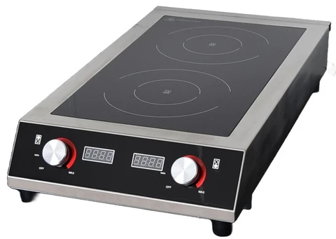 Induksjonskoketopp 1-fase 2 x 3,5kw Diameter 28 cm 