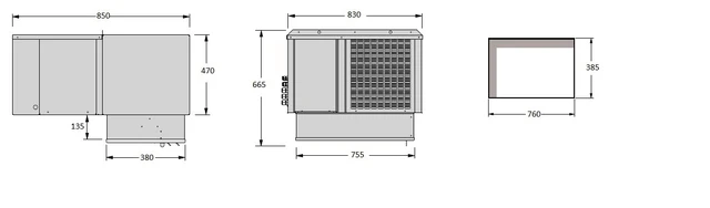 Kjøleaggregat for takmontering For Romstørrelse 21-27 m3 