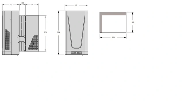 Fryseaggregat for veggmontering For romstørrelse 9-14 m3 