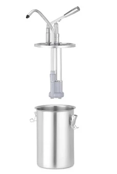Saus beholder med dispenser 4,5 l. rustfritt stål