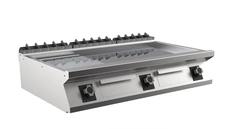 Flatgrill 1/3&#160;Rillet Chrome, 3 stekesoner