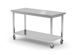 Arbeidsbenk med hjul, underhylle 120x60x85 cm