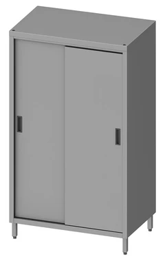 Rustfritt h&#248;yskap, skyved&#248;rer 70 cm dybde