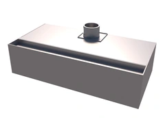 Damphette vegg med viftemotor Dybde 110 cm