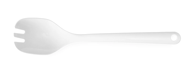 Salat gaffel, hvit melamin Lengde 30,5 cm 