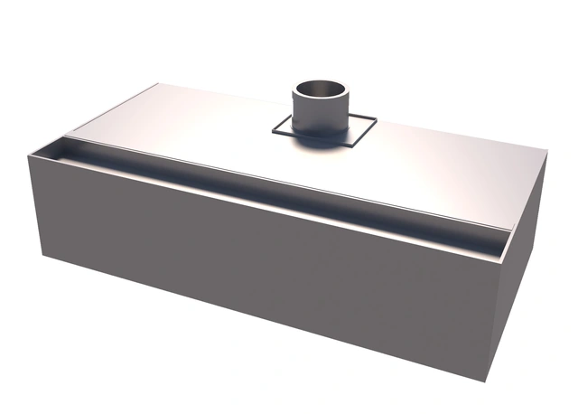 Damphette vegg med viftemotor LxDxH: 120x90x45cm 