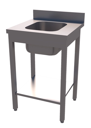 Rustfri benk, en kum BxDxH 60x70x85cm