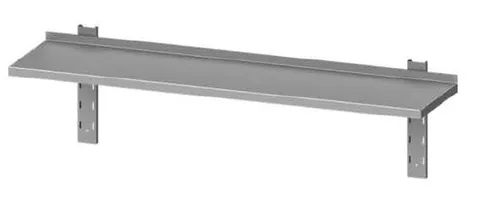 Rustfri vegghylle, justerbar 30 cm dybde