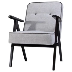 Lenestol MidCentury Enkle design, gr&#229;. BxDxH: 64x75x85 cm