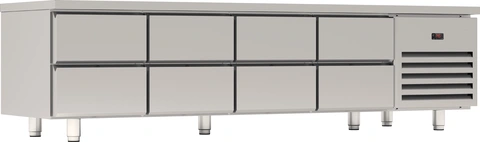Grillfrysebenk 8 skuffer LxDxH: 240x70x60cm