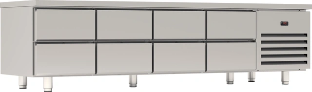 Grillfrysebenk 8 skuffer LxDxH: 240x70x60cm 