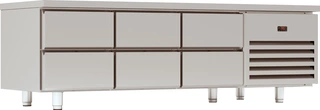 Grillfrysebenk 6 skuffer LxDxH: 200x70x60cm