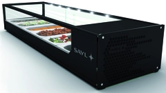 Kj&#248;lekabinett Tapas, sort, 4x 1/3GN 40mm BxDxH: 97x38x22,5cm