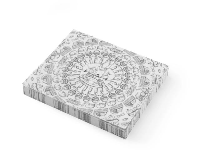 Chipsposer/fettsikkert papir, 500 stk Kokk/mat print, 25x20 cm 