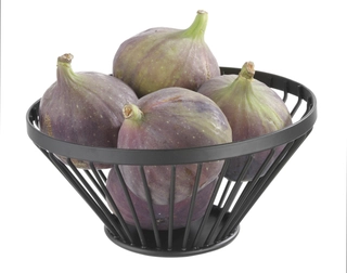 Fruktkurv vinklet, rund Svart