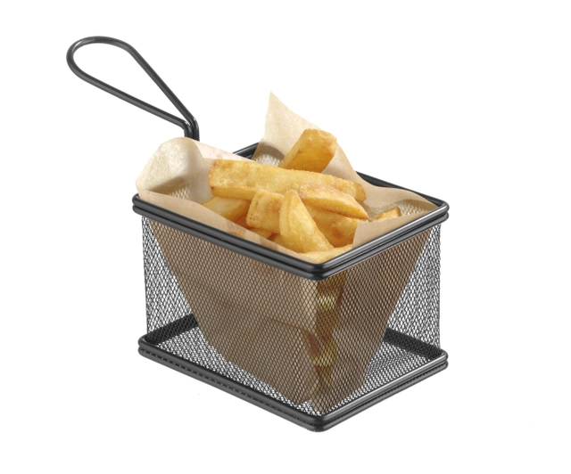 Frityrkurv miniatyr, svart matt 