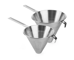 Konisk sil med h&#229;ndtak, rustfritt st&#229;l &#216;180x380 mm