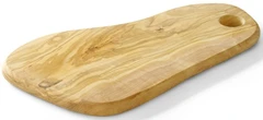 Serveringsbrett, oliventre, med hull 35x21 cm