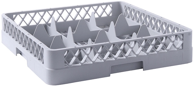 Oppvaskkurv for glass 9 rom, 50x50 cm 