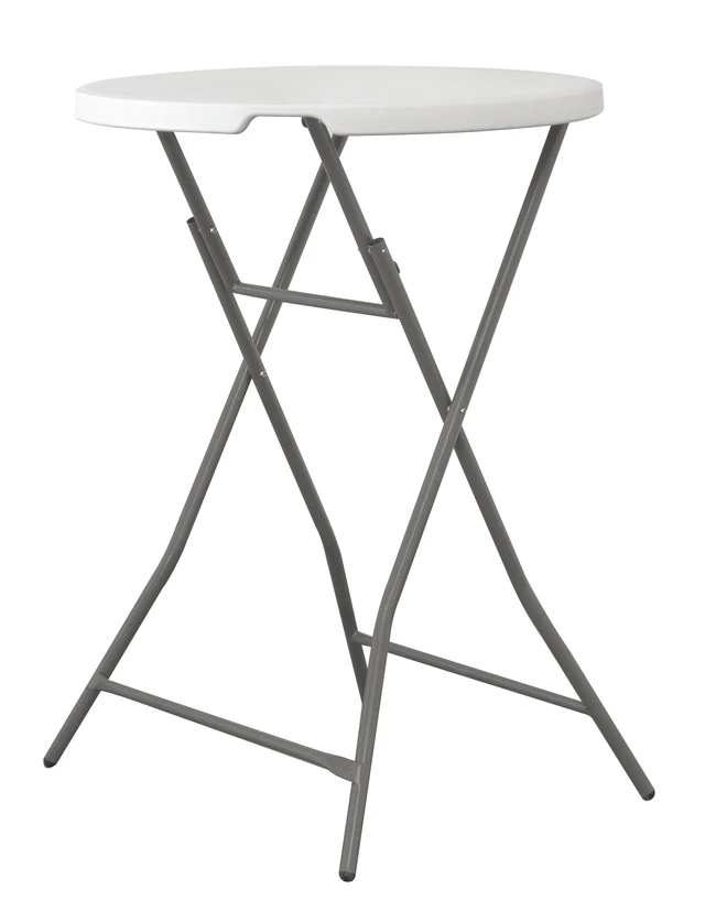 Sammenleggbart bord, hvitt Ø 80x110 cm 