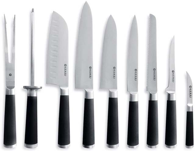 Knivsett med bæreveske 9 deler 